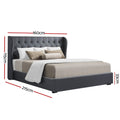 Artiss QUEEN Gas Lift Bed Frame Charcoal Storage
