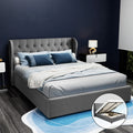 Artiss QUEEN Bed Frame Gas Lift Storage Grey ISSA