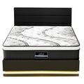Artiss RGB LED QUEEN Bed Frame 32cm Giselle Mattress Set