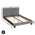 Artiss Bed Frame DOUBLE Size Grey NEO