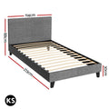 Artiss Bed Frame KING SINGLE Grey NEO