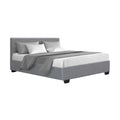 Artiss Bed Frame DOUBLE Size Gas Lift Grey NINO