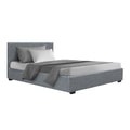 Artiss Bed Frame KING SINGLE Size Gas Lift Grey NINO