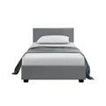 Artiss Bed Frame KING SINGLE Size Gas Lift Grey NINO