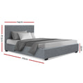 Artiss Bed Frame KING SINGLE Size Gas Lift Grey NINO