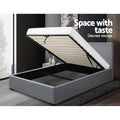 Artiss Bed Frame KING SINGLE Size Gas Lift Grey NINO