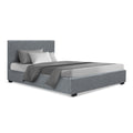 Artiss KING SINGLE Gas Lift Bed Frame Grey Storage