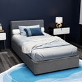 Artiss KING SINGLE Gas Lift Bed Frame Grey Storage