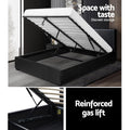 Artiss Bed Frame QUEEN Size Gas Lift Black NINO