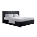 Artiss QUEEN Gas Lift Bed Frame Black Storage