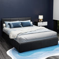 Artiss QUEEN Gas Lift Bed Frame Black Storage