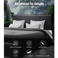 Artiss QUEEN Gas Lift Bed Frame Black Storage