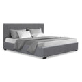 Artiss QUEEN Gas Lift Bed Frame Grey Storage