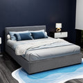 Artiss QUEEN Gas Lift Bed Frame Grey Storage