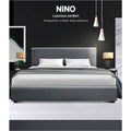 Artiss QUEEN Gas Lift Bed Frame Grey Storage