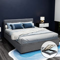 Artiss QUEEN Gas Lift Bed Frame Grey Storage