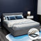 Artiss QUEEN Gas Lift Bed Frame Grey Storage