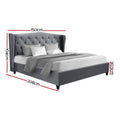 Artiss DOUBLE Bed Frame Grey Pier Storage