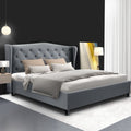 Artiss DOUBLE Bed Frame Grey Pier Storage