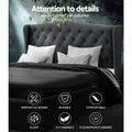 Artiss KING Bed Frame Charcoal Pier Storage
