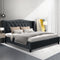 Artiss KING Bed Frame Charcoal Pier Storage