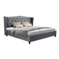 Artiss KING Bed Frame Grey Pier
