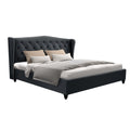 Artiss QUEEN Bed Frame Bedframe Mattress Base Charcoal PIER