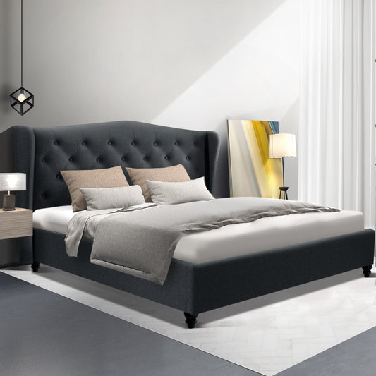 Artiss Bed Frame QUEEN Size Charcoal PIER
