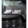 Artiss QUEEN Bed Frame Grey PIER