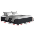Artiss DOUBLE Bed Frame Gas Lift Storage Charcoal