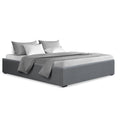 Artiss DOUBLE Gas Lift Bed Frame Grey TOKI