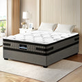 Artiss KING SINGLE Gas Lift Bed Frame Grey + Giselle 36cm Mattress