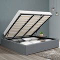 Artiss Bed Frame KING Size Gas Lift Base Grey TOKI