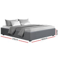Artiss KING Bed Frame Gas Lift Storage Base Grey TOKI