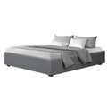 Artiss KING Bed Frame Gas Lift Storage Base Grey TOKI