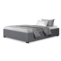 Artiss KING SINGLE Gas Lift Bed Frame Grey TOKI