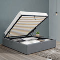 Artiss KING SINGLE Gas Lift Bed Frame Grey TOKI