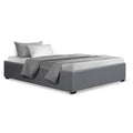 Artiss KING SINGLE Gas Lift Bed Frame Grey TOKI
