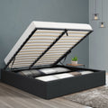 Artiss QUEEN Bed Frame Gas Lift Storage Charcoal TOKI