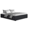 Artiss QUEEN Bed Frame Gas Lift Storage Charcoal TOKI