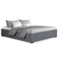 Artiss Queen Gas Lift Bed Frame Grey Storage Base TOKI