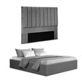 Artiss DOUBLE Bed Frame Storage Grey Velvet Gas Lift Platform