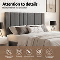 Artiss KING Bed Frame Storage Grey Velvet Gas Lift Platform