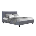 Artiss VANKE Bed Frame DOUBLE Grey