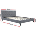 Artiss QUEEN Bed Frame Grey VANKE