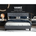 Artiss QUEEN Bed Frame Grey VANKE