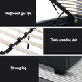 Artiss DOUBLE Bed Frame Gas Lift Storage Charcoal