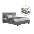 Artiss DOUBLE Bed Frame Gas Lift Grey VILA