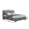 Artiss DOUBLE Bed Frame Gas Lift Grey VILA