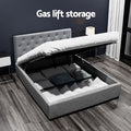 Artiss DOUBLE Bed Frame Gas Lift Grey VILA